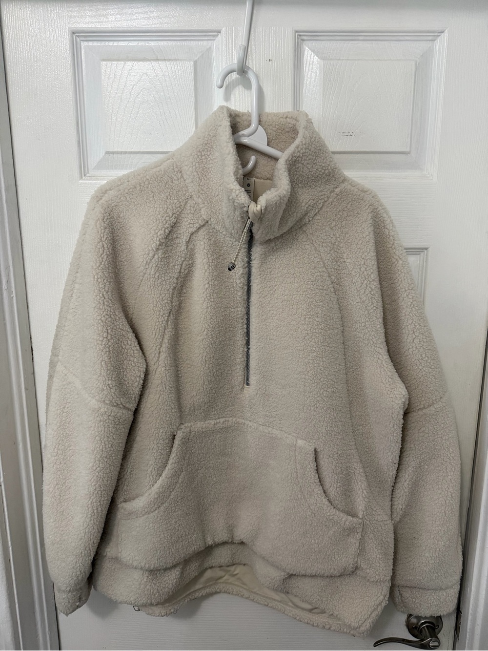 lululemon athletica Cream Sherpa Half-Zip Pullover